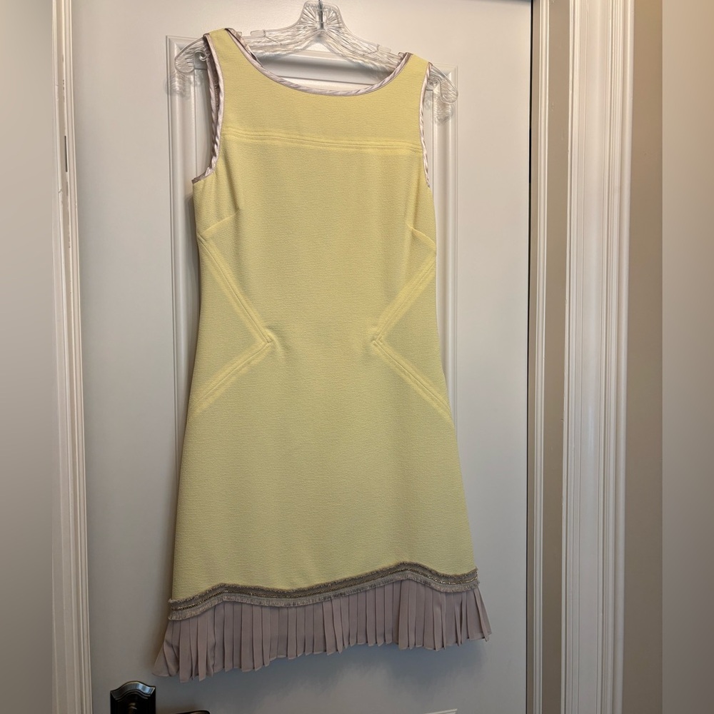 Butter Yellow Badgley Mischka Sheath Dress